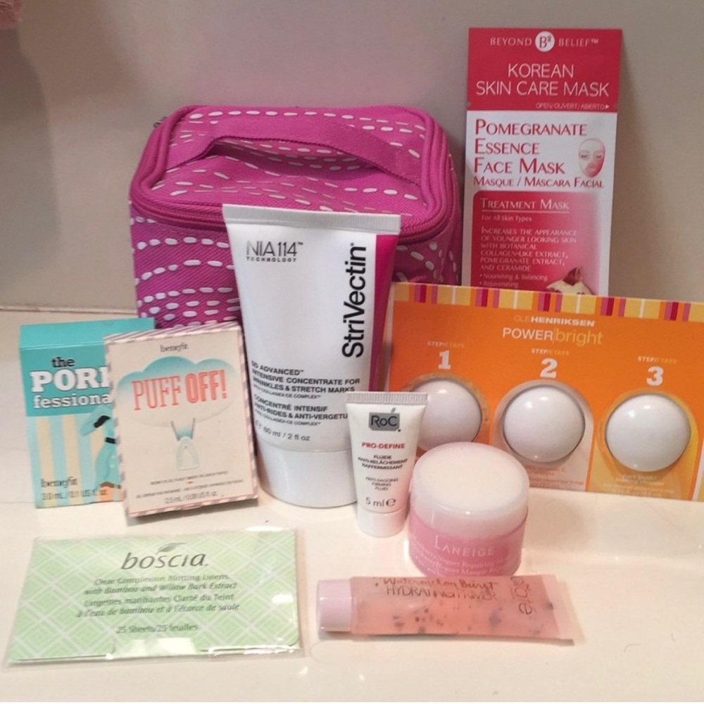 Clinique Cosmetic Bag and Products